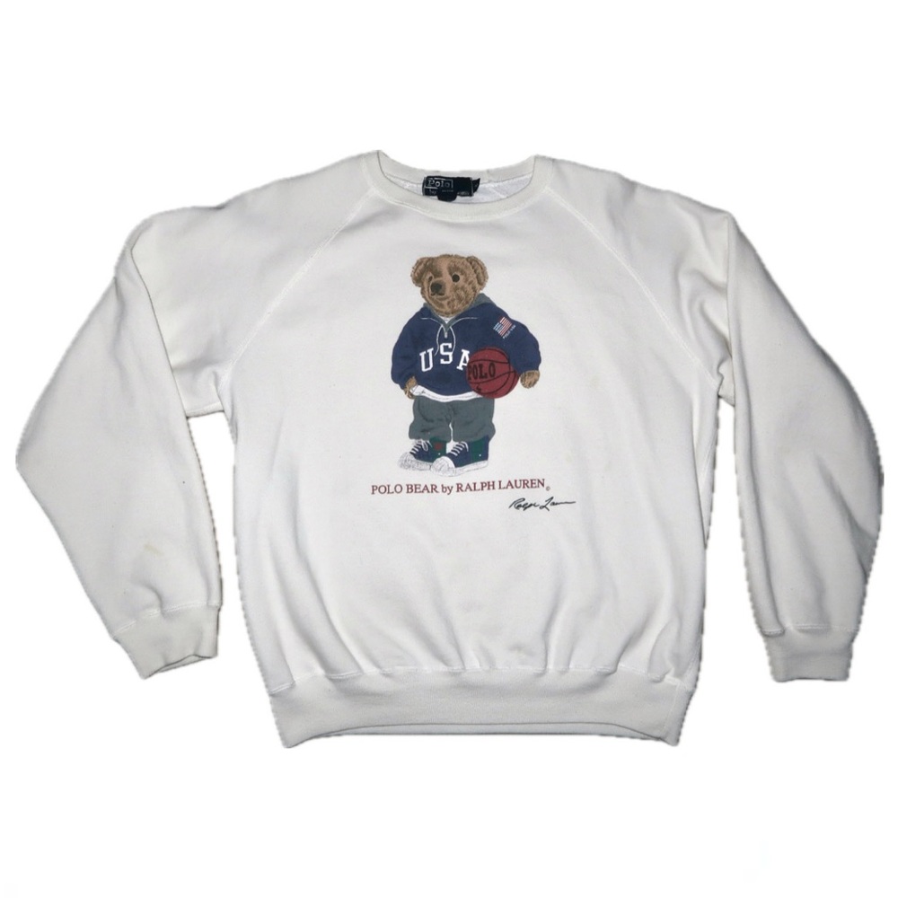 Vintage polo bear basketball sweatshirt